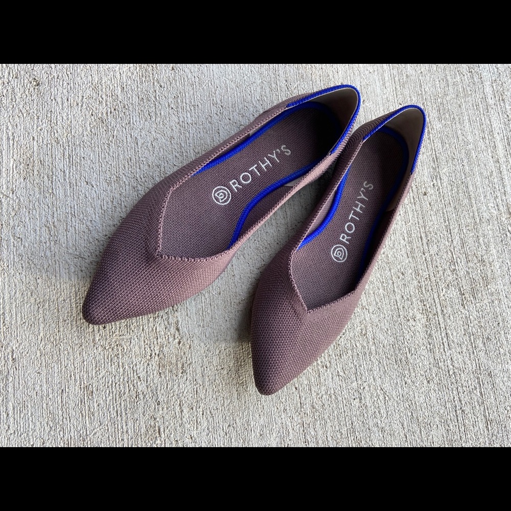 Rothy’s Point in Mink size 7.5